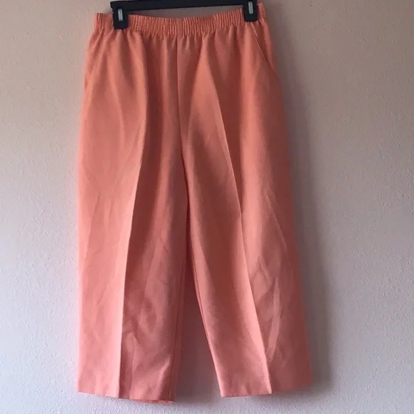 ❤️Briggs New York peach pull on pants size 10 polyester rayon - Picture 1 of 4